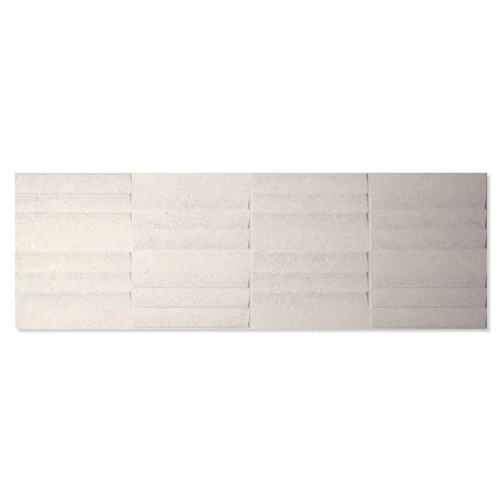 Dekor Veggflis Berryroad Wall Hvit Matt Relieff 30x90 cm